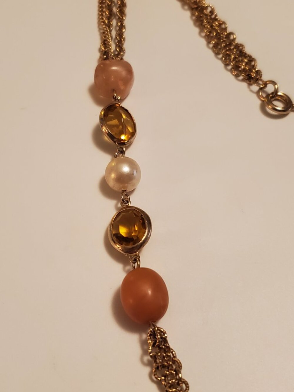 1 -3Gold Chians Linked Necklace, item # # A-1810.  wt 42 grams. - Picture 4 of 13